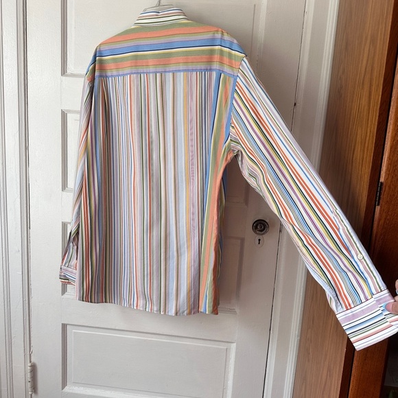 Paul & Shark Yachting Men’s Button Down Collared Shirt Colorful Stripe Print - Picture 7 of 16